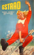 Gstaad Vintage Advert A4 Photo Print