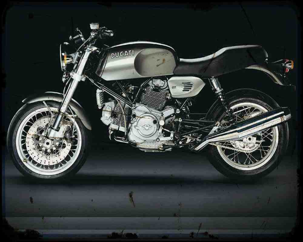 Gt 1000 A4 Photo Print Motorbike Vintage Aged