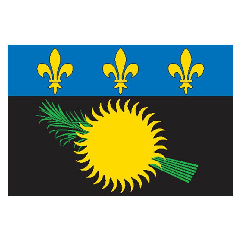 Guadeloupe Flag N4916 A4 Photo Print