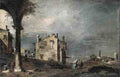 Guardi Francesco Capriccio With Venetian Motifs A4 Photo Print