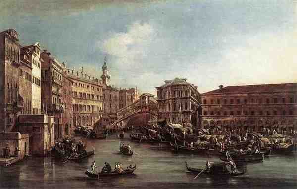 Guardi Francesco The Rialto Bridge With The Palazzo Dei Camerlenghi A4 Photo Print