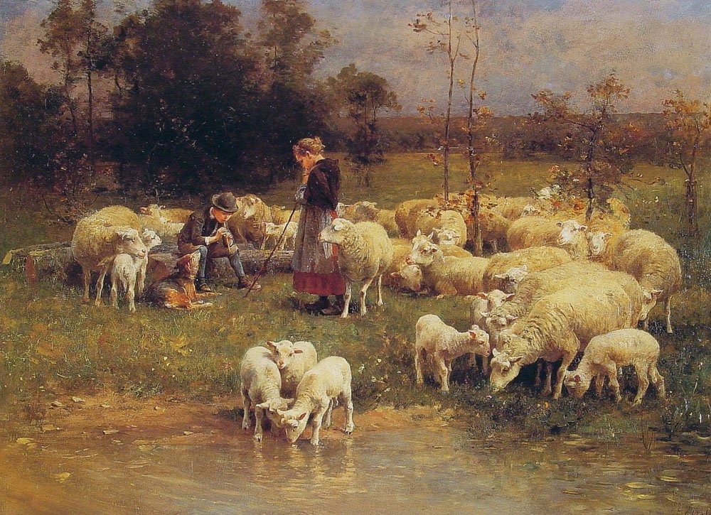 Guarding the Flock Art A4 Photo Print