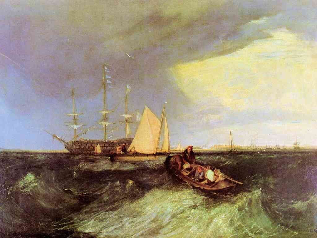 Guardship At The Great Nore Joseph Mallord Turner A4 Photo Print