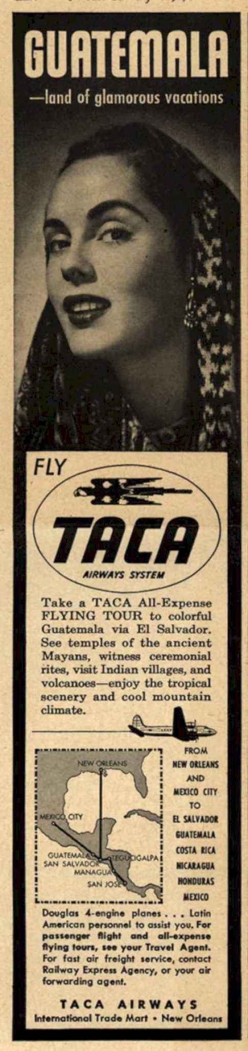 Guatemala Dc4 Taca Vintage Retro Advert Ads A4 Photo Print
