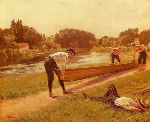 Gueldry Joseph Ferdinand Le Repos Des Canotiers A4 Photo Print