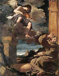 Guercino St Francis With An Angel Playing Violin 5 A4 Photo Print
