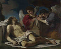Guercino The Dead Christ mourned by Two Angels A4 Photo Print