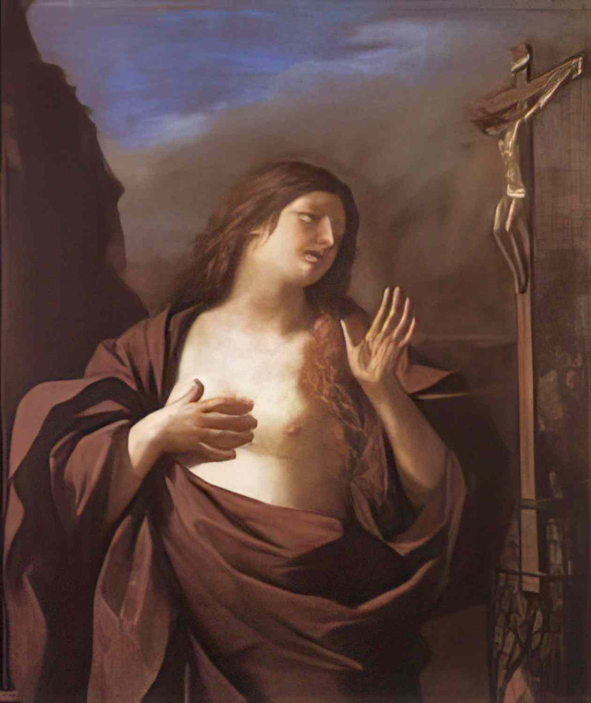 Guercino mary magdalene in penitence Art A4 Photo Print
