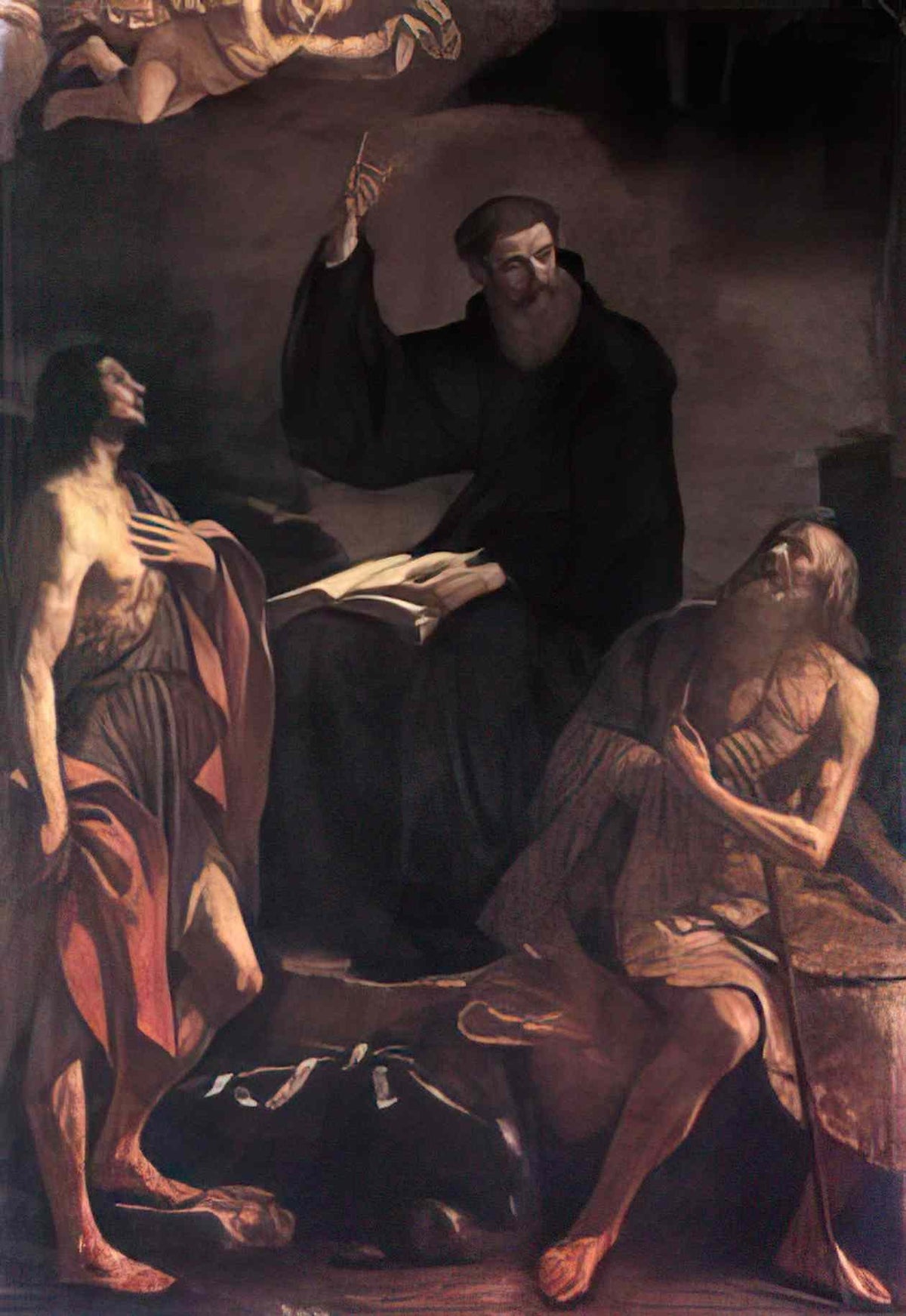 Guercino st augustine st john the baptist and st paul the hermit Art A4 Photo Print
