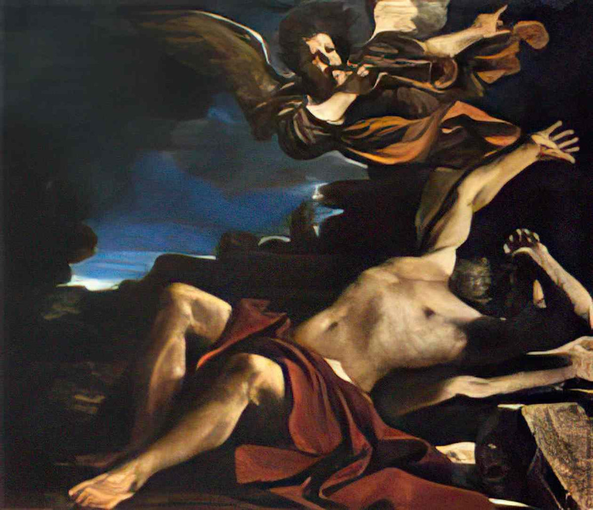 Guercino the vision of st jerome 1620 Art A4 Photo Print
