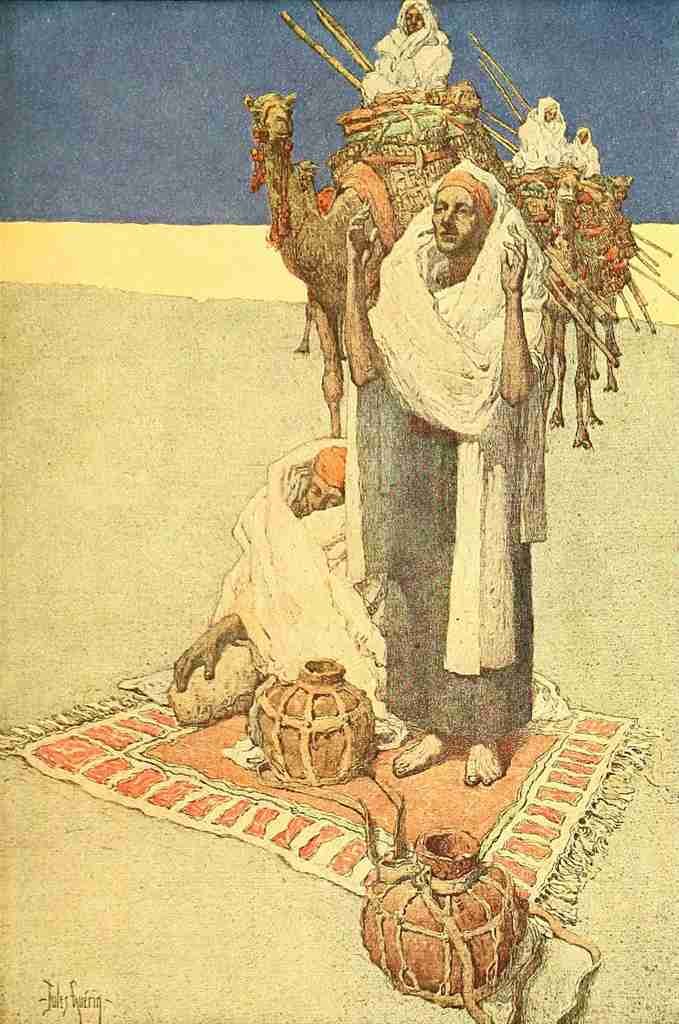 Guerin Jules 1866 1946 Egypt and its Monuments 1908 In prayer A4 Photo Print