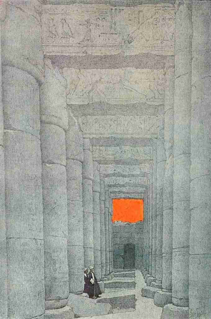 Guerin Jules 1866 1946 Egypt and its Monuments 1908 The great hall of Abydos A4 Photo Print