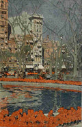 Guerin Jules 1866 1946 Scribners Magazine 37 1905 Tulips bloom in Union Square 2 A4 Photo Print
