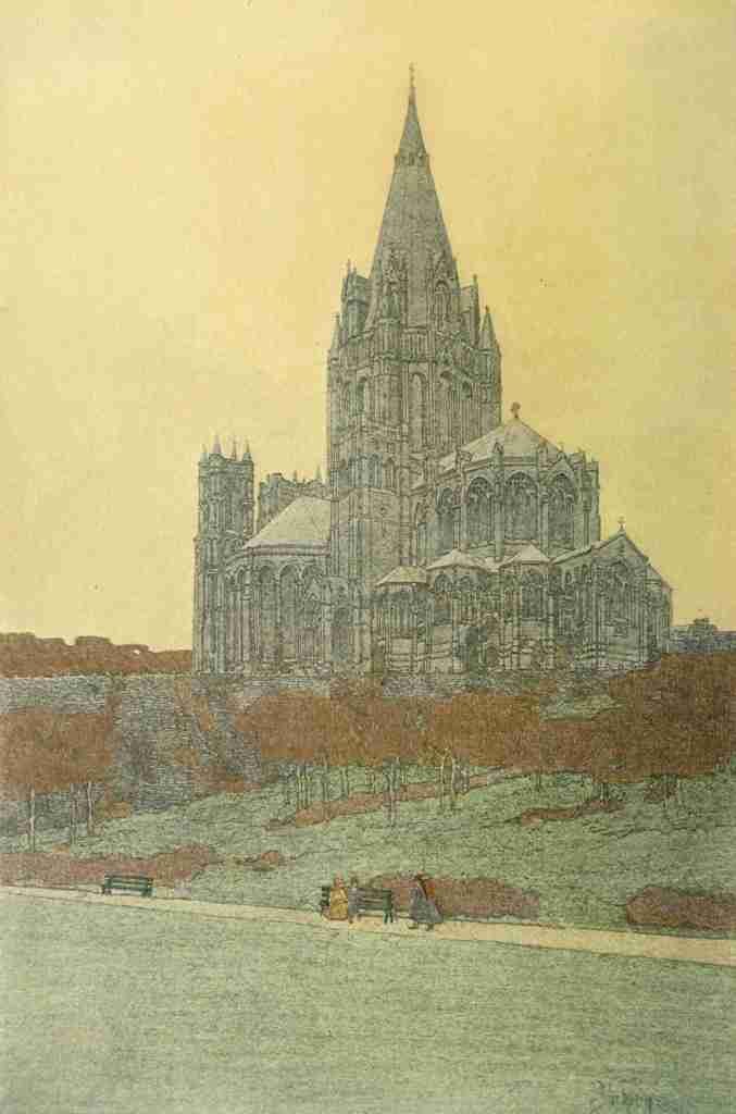 Guerin Jules 1866 1946 Scribners Magazine 41 1907 Cathedral of St John the Divine New York Vintage A4 Photo Print