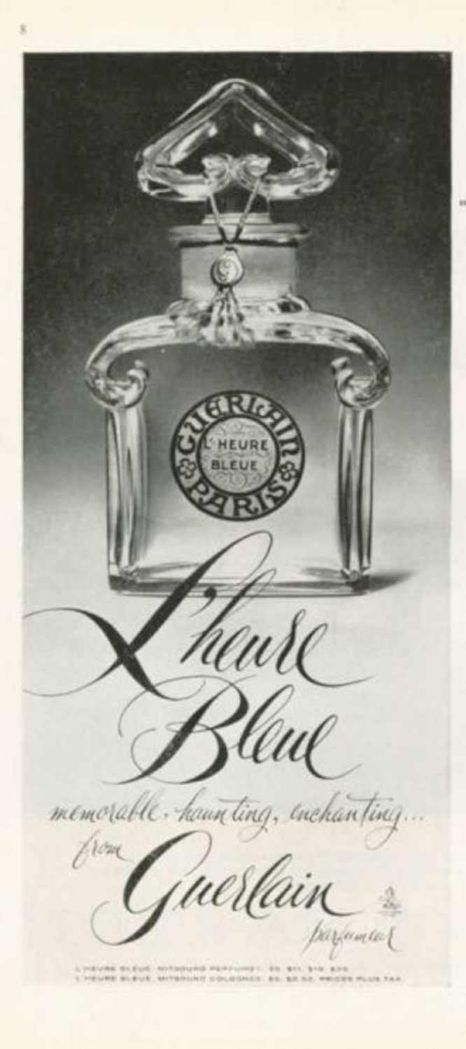 Guerlain Heure Bleue Vintage Retro Advert Ads A4 Photo Print