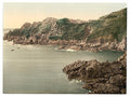 Guernsey boat harbor La Maye Point Channel Islands Vintage A4 Photo Print