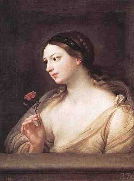 Guido Reni Girl With A Rose 5 A4 Photo Print