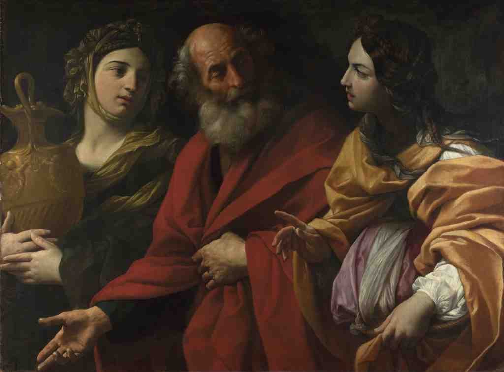 Guido Reni Lot and his Daughters leaving Sodom A4 Photo Print