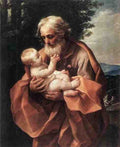 Guido Reni St Joseph With The Infant Jesus 5 A4 Photo Print