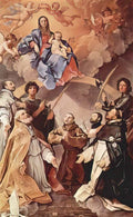 Guido Reni madonna enthroned with saints Art A4 Photo Print