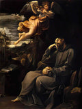 Guido Reni saint francis deadened with an angel musician 1607 Art A4 Photo Print
