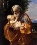 Guido Reni st joseph with the infant jesus Art A4 Photo Print