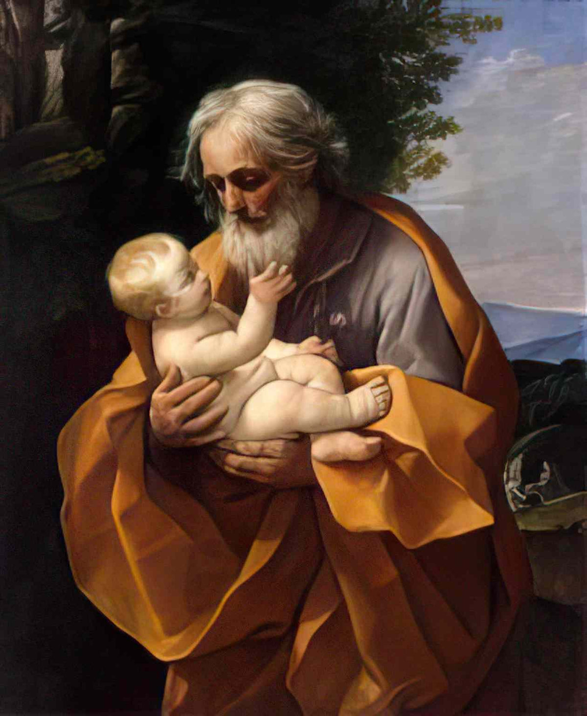 Guido Reni st joseph with the infant jesus Art A4 Photo Print