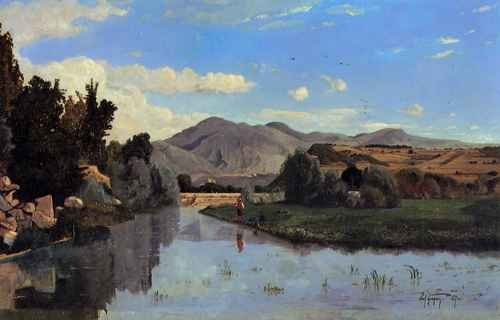 Guigou Paul Camille The Aiguebrun River at Lourmarin A4 Photo Print