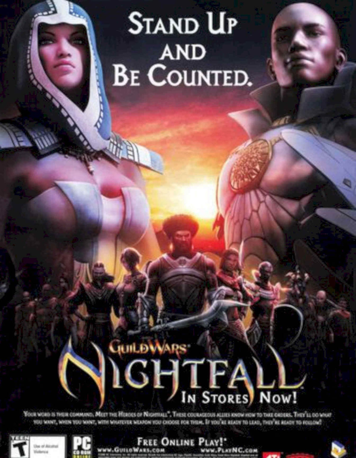Guild Wars Nightfall Vintage Retro Advert Poster A4 Photo Print