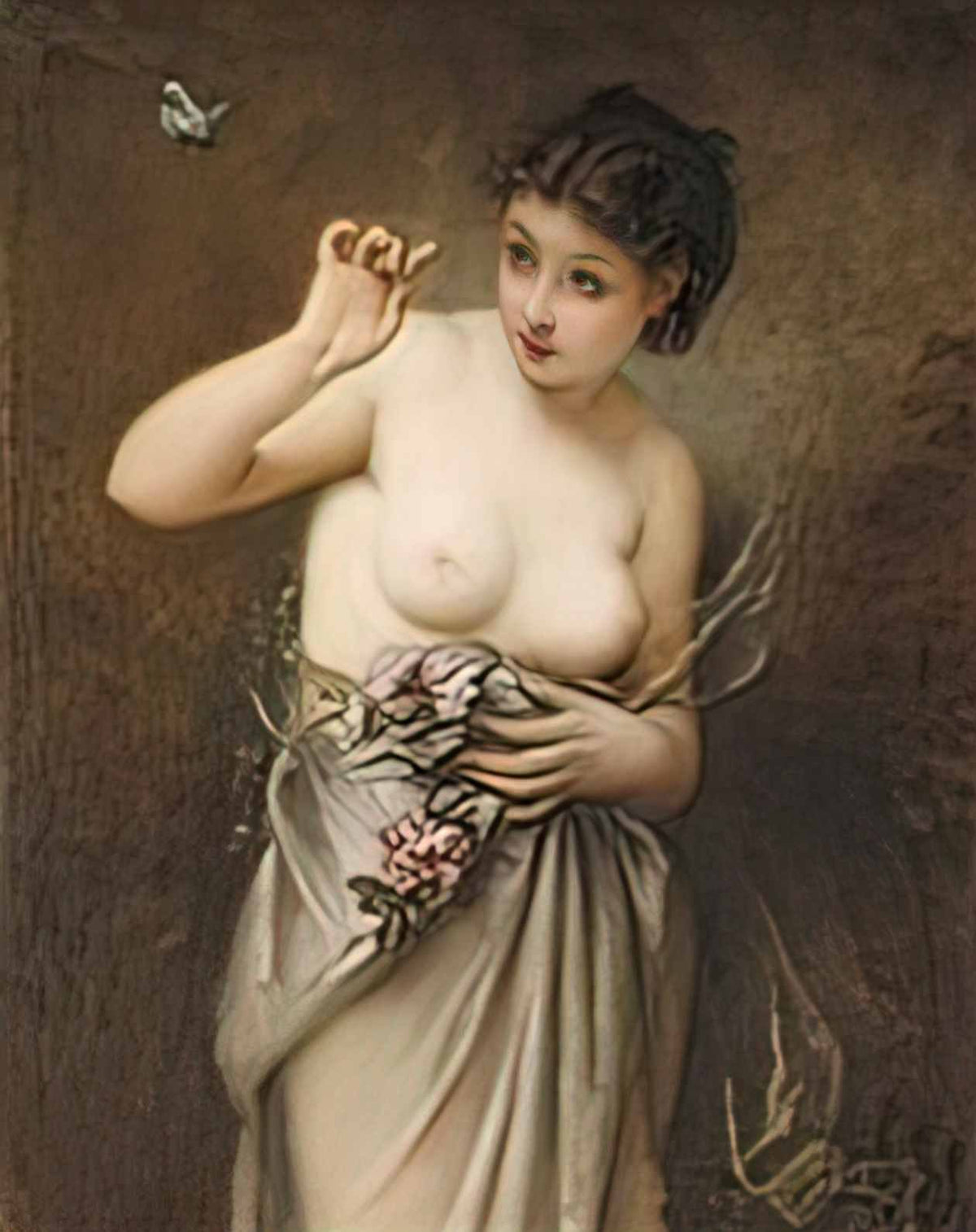 Guillaume Seignac seignac jeune fille au papillon 5613440767 Art A4 Photo Print