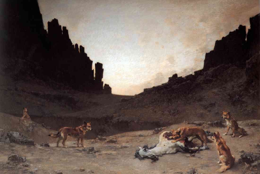Guillaumet Dogs Of The Douar Devouring A Dead Horse A4 Photo Print