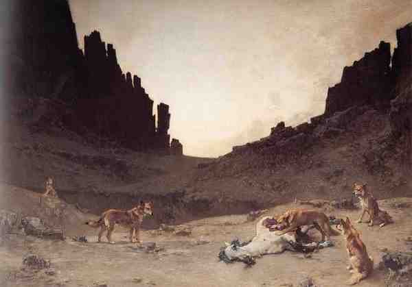 Guillaumet Dogs Of The Douar Devuring A Dead Horse 5 A4 Photo Print