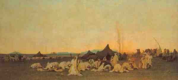 Guillaumet Gustave Evening Prayer In The Sahara 1863 5 A4 Photo Print