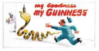 Guinness 13 Snake 1930S Vintage Advert A4 Photo Print
