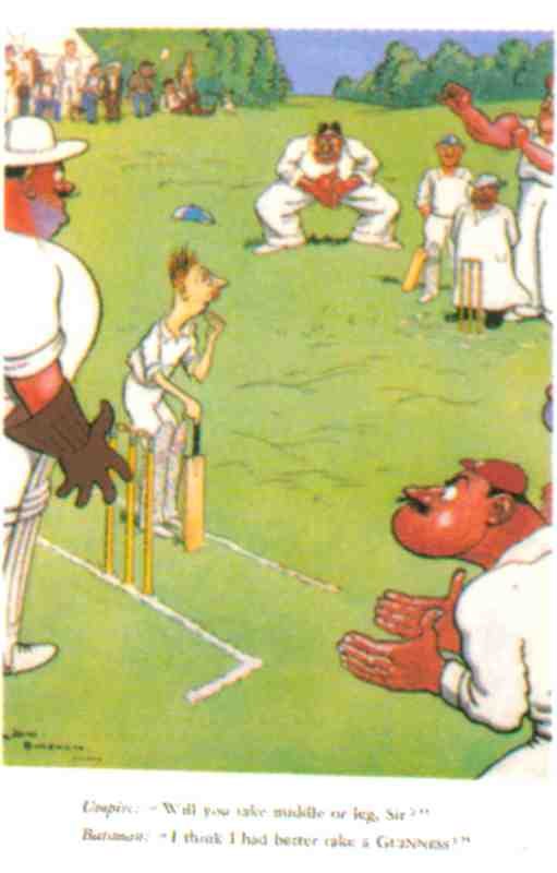 Guinness 18 Cricket Vintage Advert A4 Photo Print