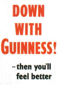 Guinness 22 Down With Vintage Advert A4 Photo Print