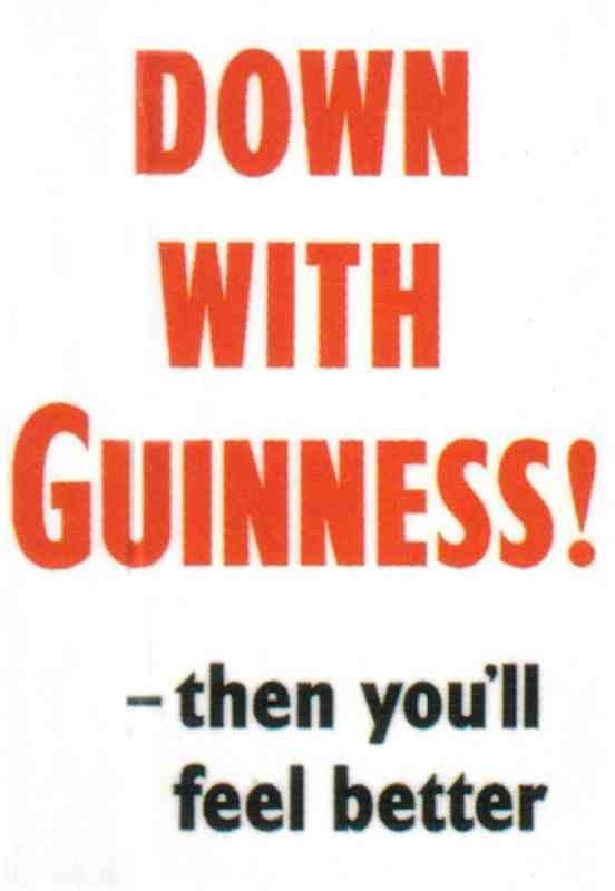 Guinness 22 Down With Vintage Advert A4 Photo Print