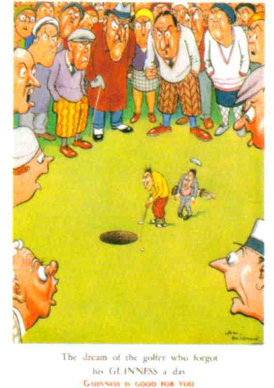 Guinness 27 Golf Vintage Advert A4 Photo Print
