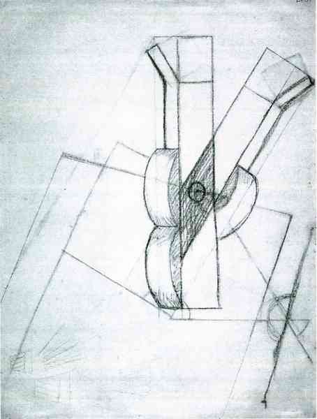 Guitar 3 by Juan Gris Abstract Art A4 Photo Print