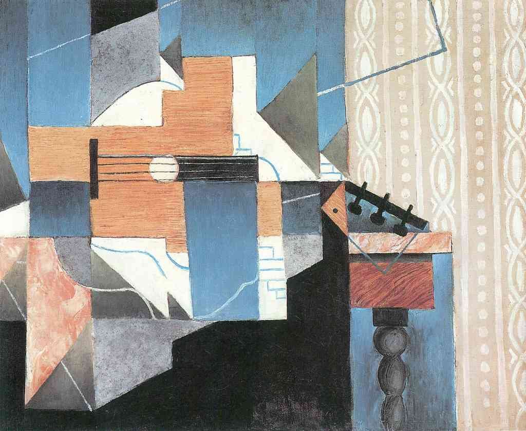 Guitar On A Table Juan Gris Abstract Art A4 Photo Print