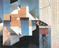 Guitar on a table by Juan Gris Abstract Art A4 Photo Print