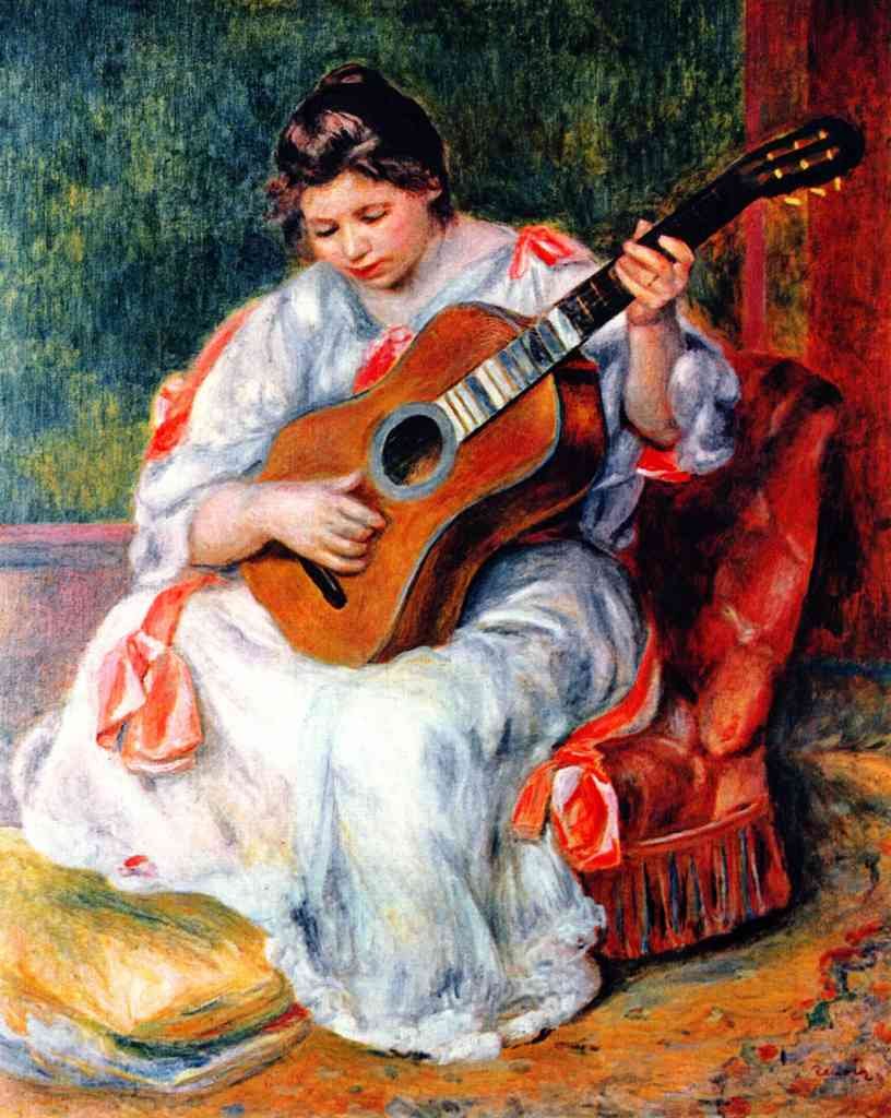 Guitarist Renoir A4 Photo Print