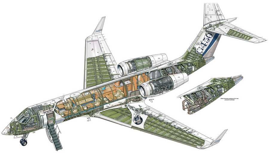 Gulfstream G450 cutaway A4 Photo Print