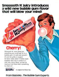 Gum Cherry Bubble Vintage Retro Advert Poster A4 Photo Print