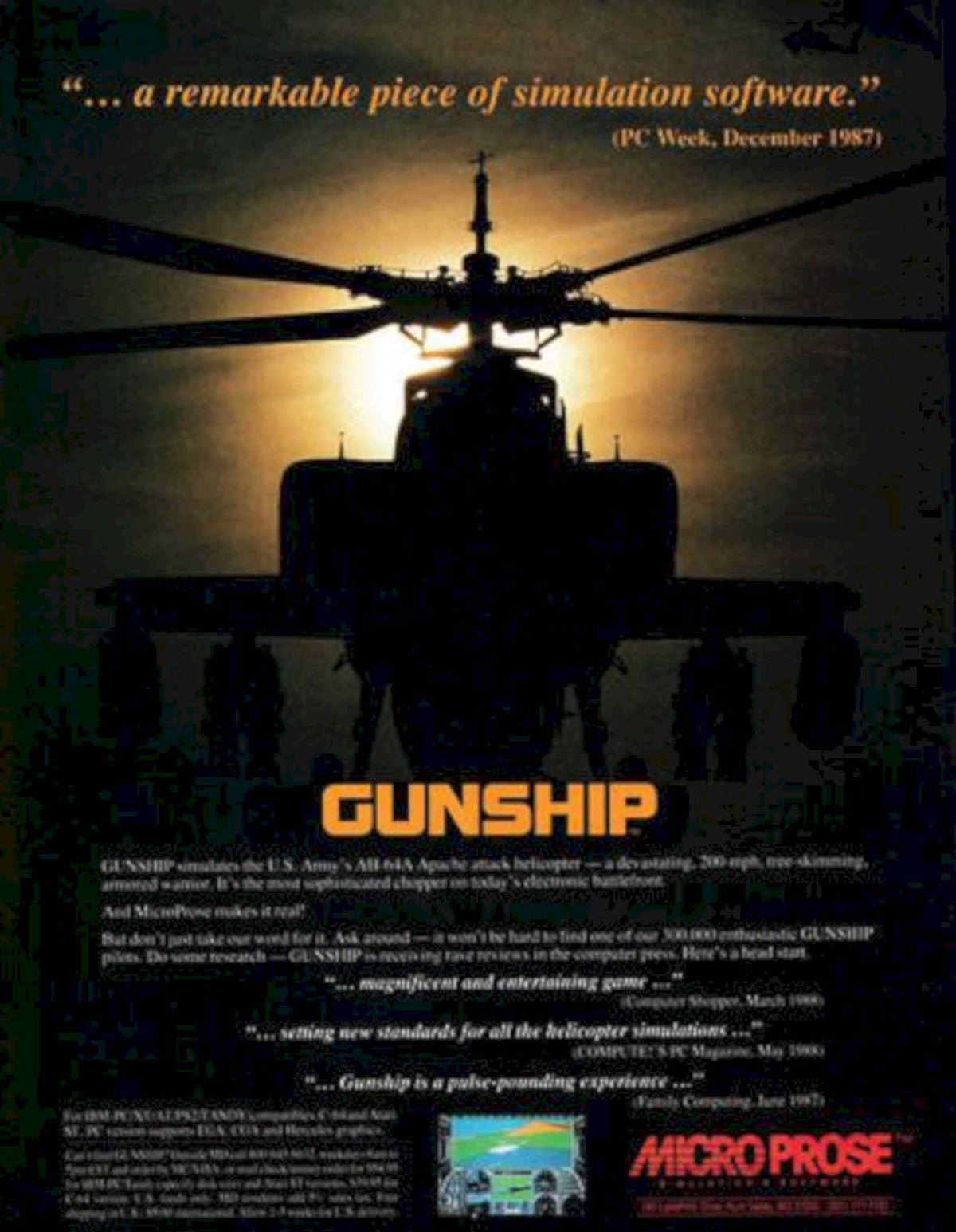 Gunship Apache Soldiers Vintage Retro Advert Poster A4 Photo Print