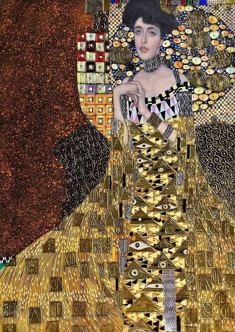Gustav Klimt 156 adele cropped A4 Photo Print