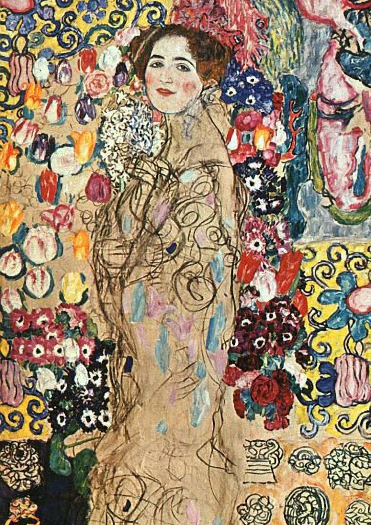 Gustav Klimt 41 5 portrait of a lady crop A4 Photo Print