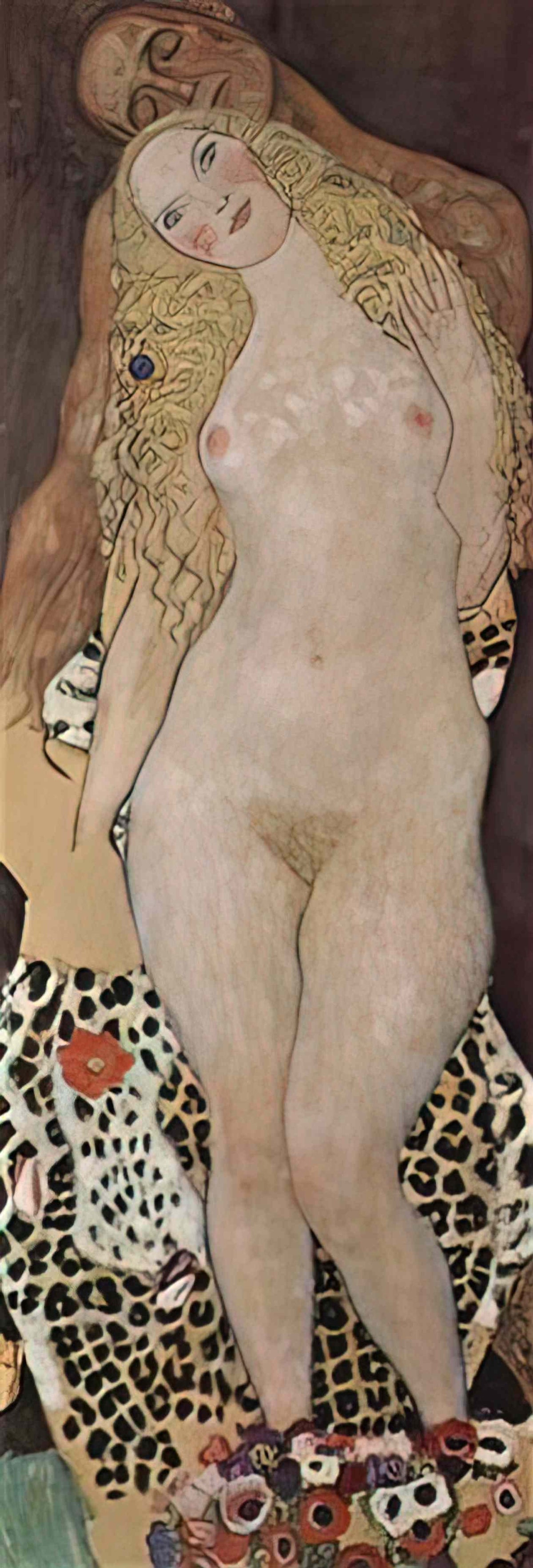 Gustav Klimt adam and eva unfinished 1918 Art A4 Photo Print