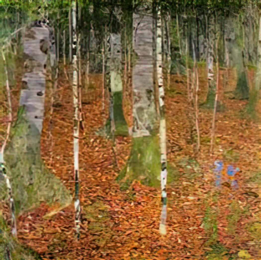 Gustav Klimt farmhouse with birch trees 1903 Art A4 Photo Print UK