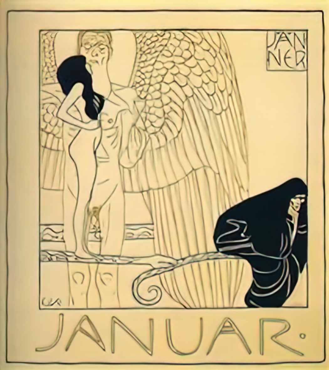 Gustav Klimt januar Art A4 Photo Print UK